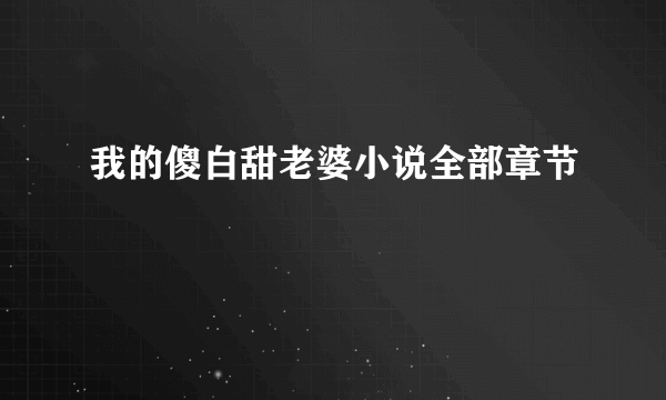 我的傻白甜老婆小说全部章节