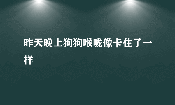 昨天晚上狗狗喉咙像卡住了一样