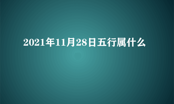 2021年11月28日五行属什么