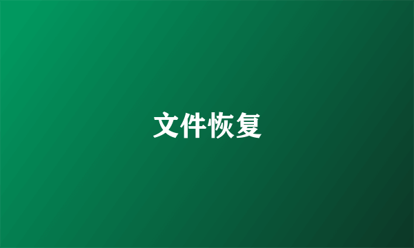 文件恢复