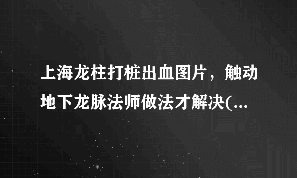 上海龙柱打桩出血图片，触动地下龙脉法师做法才解决(谣传)_飞外