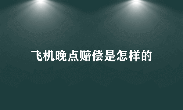 飞机晚点赔偿是怎样的