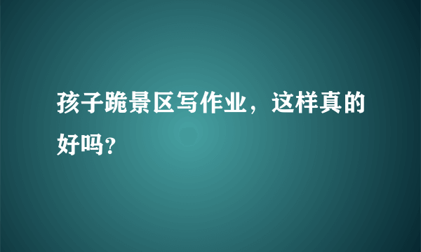 孩子跪景区写作业，这样真的好吗？