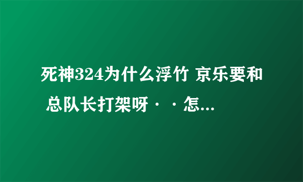 死神324为什么浮竹 京乐要和 总队长打架呀··怎么看不明白了呢