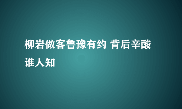 柳岩做客鲁豫有约 背后辛酸谁人知