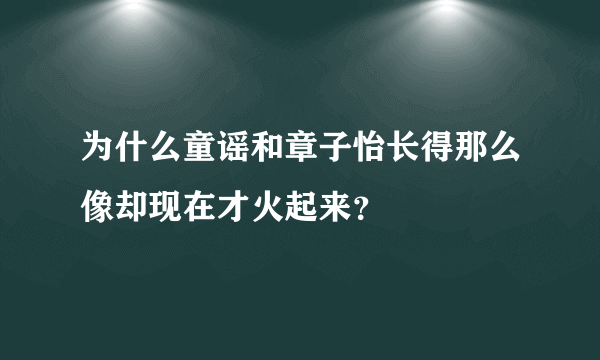 为什么童谣和章子怡长得那么像却现在才火起来？