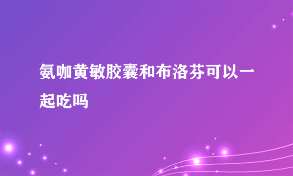 氨咖黄敏胶囊和布洛芬可以一起吃吗