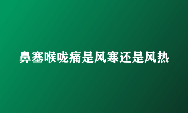 鼻塞喉咙痛是风寒还是风热