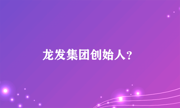 龙发集团创始人？