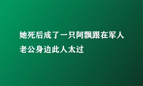 她死后成了一只阿飘跟在军人老公身边此人太过