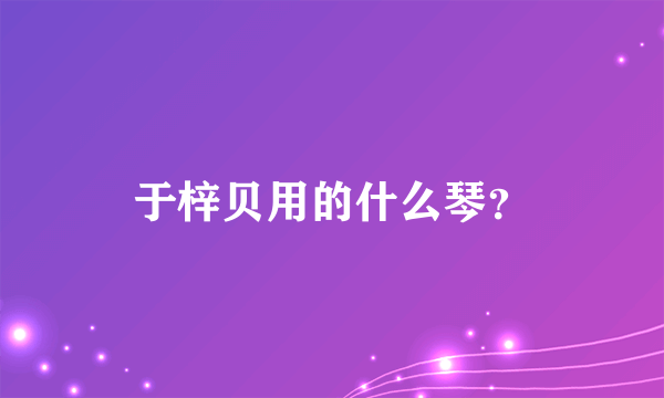 于梓贝用的什么琴？