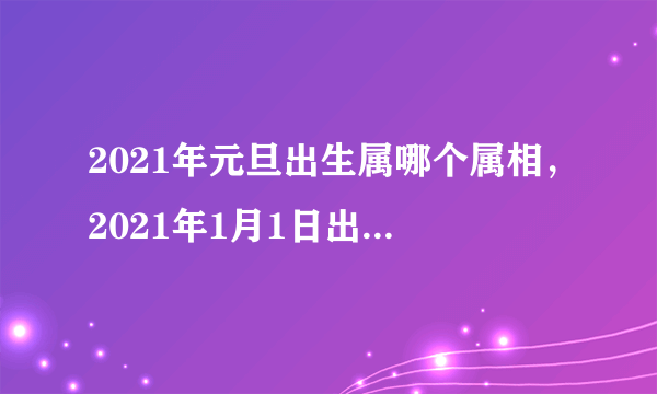 2021年元旦出生属哪个属相，2021年1月1日出生的宝宝属相