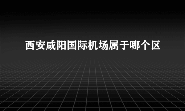 西安咸阳国际机场属于哪个区