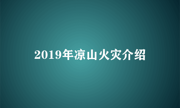 2019年凉山火灾介绍