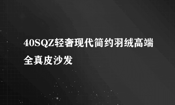 40SQZ轻奢现代简约羽绒高端全真皮沙发