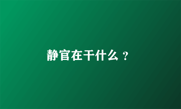 静官在干什么 ？