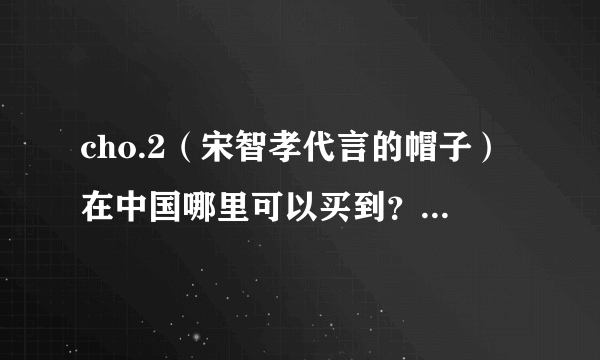 cho.2（宋智孝代言的帽子）在中国哪里可以买到？成都有吗？