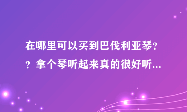 在哪里可以买到巴伐利亚琴？？拿个琴听起来真的很好听！我想学习！