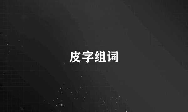 皮字组词