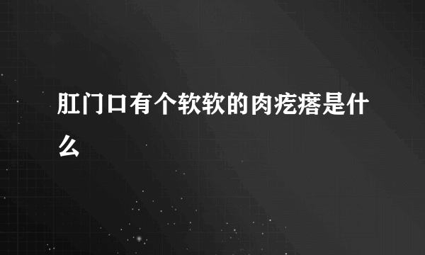 肛门口有个软软的肉疙瘩是什么