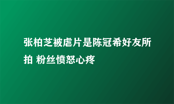 张柏芝被虐片是陈冠希好友所拍 粉丝愤怒心疼