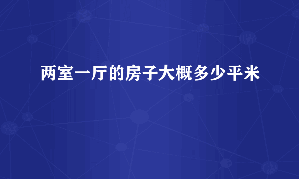 两室一厅的房子大概多少平米