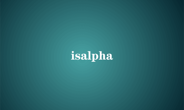 isalpha