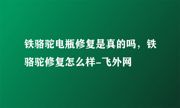 铁骆驼电瓶修复是真的吗，铁骆驼修复怎么样-飞外网