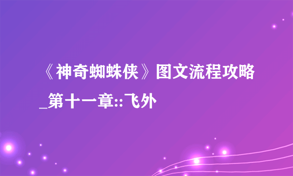 《神奇蜘蛛侠》图文流程攻略_第十一章::飞外