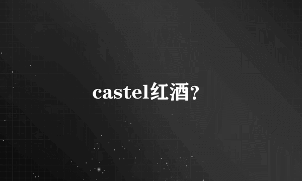 castel红酒？