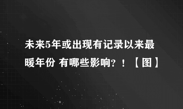 未来5年或出现有记录以来最暖年份 有哪些影响？！【图】