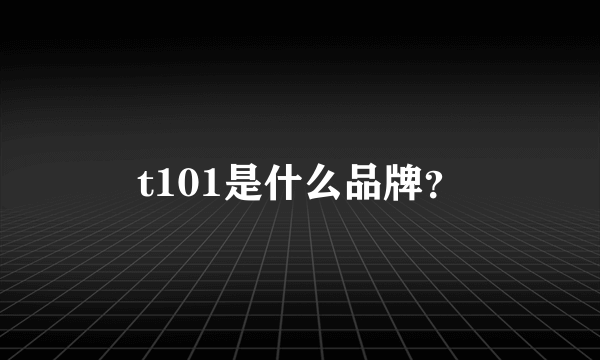 t101是什么品牌？