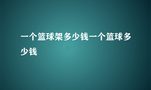 一个篮球架多少钱一个篮球多少钱