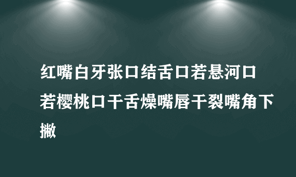 红嘴白牙张口结舌口若悬河口若樱桃口干舌燥嘴唇干裂嘴角下撇