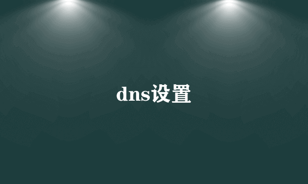 dns设置