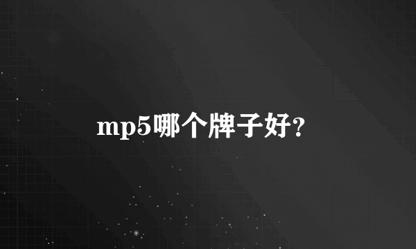 mp5哪个牌子好？