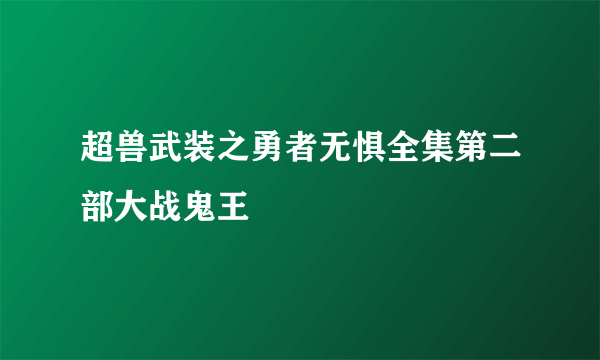 超兽武装之勇者无惧全集第二部大战鬼王