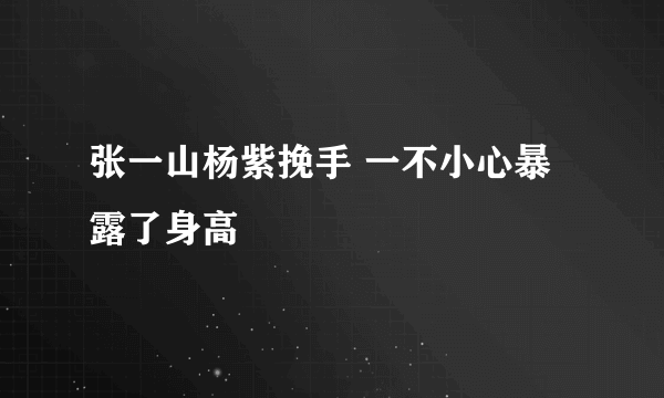 张一山杨紫挽手 一不小心暴露了身高