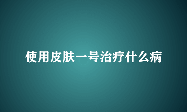 使用皮肤一号治疗什么病