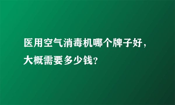 医用空气消毒机哪个牌子好，大概需要多少钱？