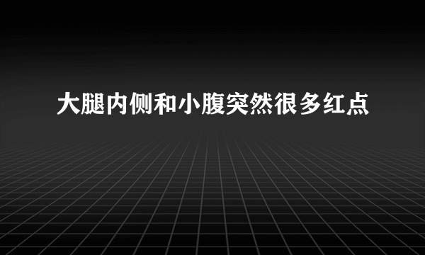 大腿内侧和小腹突然很多红点