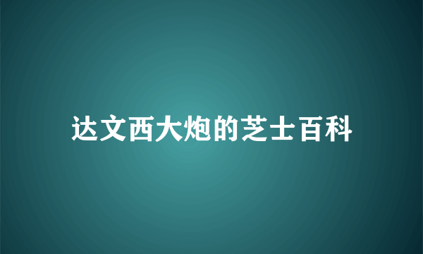 达文西大炮的芝士百科