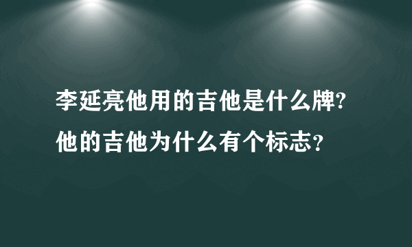 李延亮他用的吉他是什么牌?他的吉他为什么有个标志？