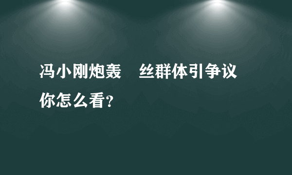 冯小刚炮轰屌丝群体引争议 你怎么看？