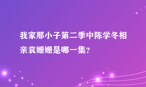 我家那小子第二季中陈学冬相亲袁姗姗是哪一集？