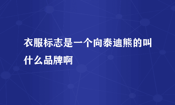 衣服标志是一个向泰迪熊的叫什么品牌啊