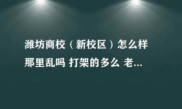 潍坊商校（新校区）怎么样 那里乱吗 打架的多么 老师管的严吗