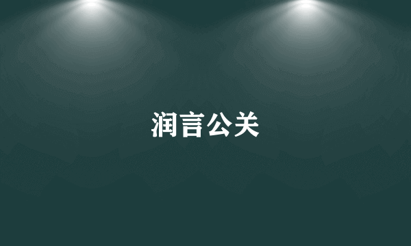 润言公关