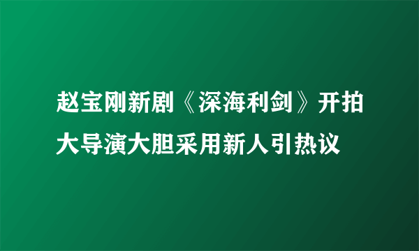 赵宝刚新剧《深海利剑》开拍大导演大胆采用新人引热议