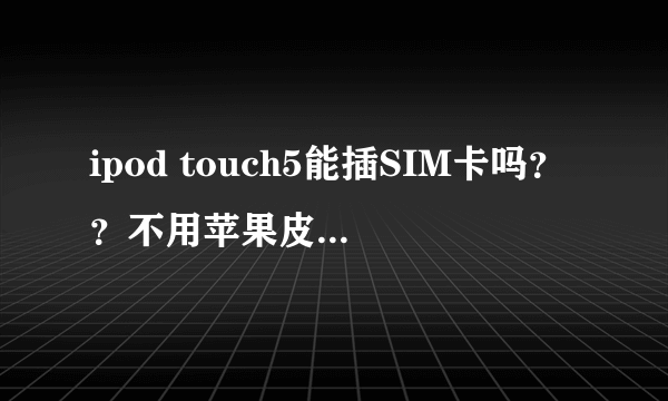 ipod touch5能插SIM卡吗？？不用苹果皮怎么通过软件打电话？